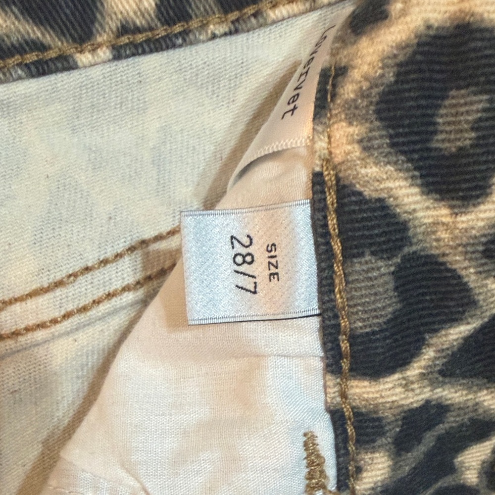 Leopard Print Flare & Wide Leg Jeans - Picture 2 of 12